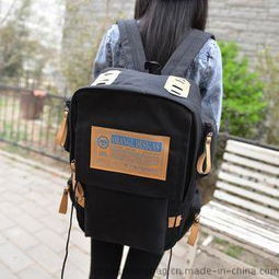 多口袋大容量帆布运动背包 学生的必备良伴